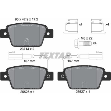 Bremsbelagsatz Fiat T. Bravo 10- 2 Sensoren 2371403 Bremsbelagsatz Fiat T. Bravo 10- 2 Sensoren 2371403