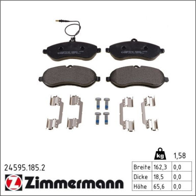 ZIMMERMANN Bremsbeläge 24595.185.2 ZIMMERMANN Bremsbeläge 24595.185.2