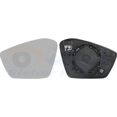 Spiegelglas, Außenspiegel Skoda Kamiq konvex OE 657857521 HAGUS 7611837 Spiegelglas, Außenspiegel Skoda Kamiq konvex OE 657857521 HAGUS 7611837