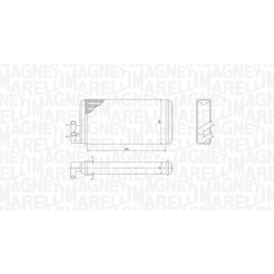 MAGNETI MARELLI Wärmetauscher, Innenraumheizung 350218403000 MAGNETI MARELLI Wärmetauscher, Innenraumheizung 350218403000