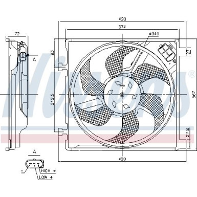 Kühlerlüfter PKW 85869 Kühlerlüfter PKW 85869