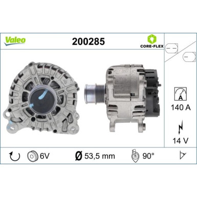 VALEO Generator 200285 VALEO CORE-FLEX VALEO Generator 200285 VALEO CORE-FLEX