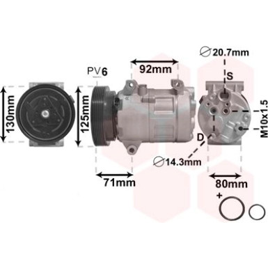 VAN WEZEL Kompressor, Klimaanlage 4300K103 IR PLUS