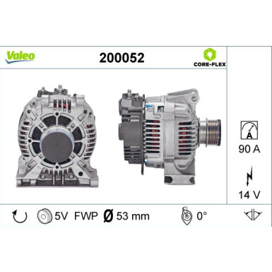 VALEO Generator 200052 VALEO CORE-FLEX VALEO Generator 200052 VALEO CORE-FLEX