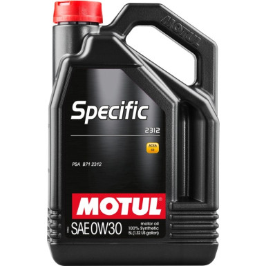 Motul Specific 2312 PSA B71 2312 0W-30 C2 5 Liter SPECIFIC 2312 0W-30 106414