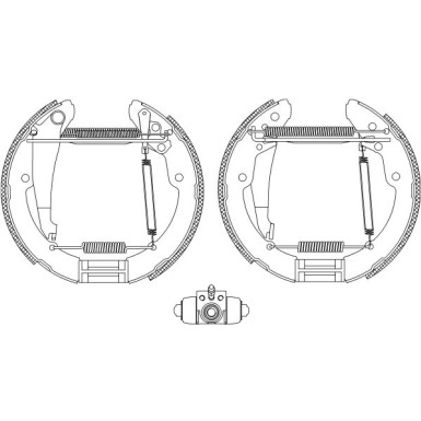 Satz Bremsbacken Vw Caddy 95-04 84052401