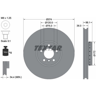 Bremsscheibe Bmw S. 5/7 08- Pr 92266325