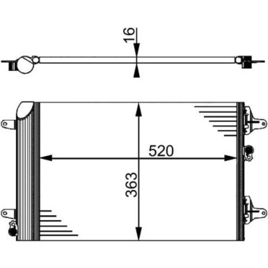 Kondensator, Klimaanlage AC 358 000S Kondensator, Klimaanlage AC 358 000S