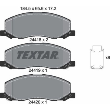 Bremsbelagsatz Opel P. Insignia 08- 2,8 V6 4X4 2441801