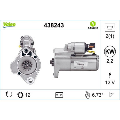 VALEO Anlasser 438243 VALEO Anlasser 438243