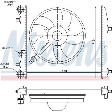 Wasserkühler PKW SKODA FABIA 1.0-1.4 99 FIRST FIT 64103