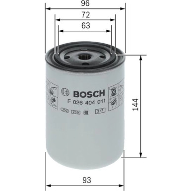 Filter F 026 404 011 Filter F 026 404 011