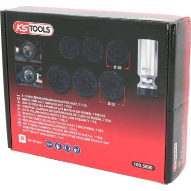 KS TOOLS ZESTAW TARCZ SZLIFUJ CYCH DO PIAST 50/60MM, 7-SZT 100.5090 KS TOOLS ZESTAW TARCZ SZLIFUJ CYCH DO PIAST 50/60MM, 7-SZT 100.5090