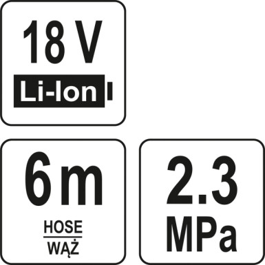 Hochdruckreiniger 18V Mit Saug, K÷rper YT-85930 Hochdruckreiniger 18V Mit Saug, K÷rper YT-85930