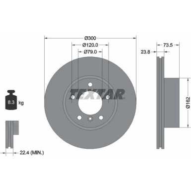 Bremsscheibe Bmw S. 1/3/Z4 03 PRO+ 92137705
