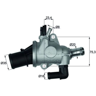 Integralthermostat ALFA 156,GT,GTV,Spider 2.0i 02-10 BEHR TI 174 88