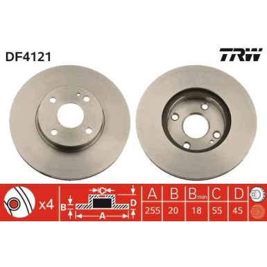 Bremsscheibe Mazda P. Mx-5 DF4121 Bremsscheibe Mazda P. Mx-5 DF4121
