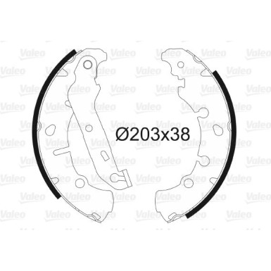 VALEO Bremsbacken 562772