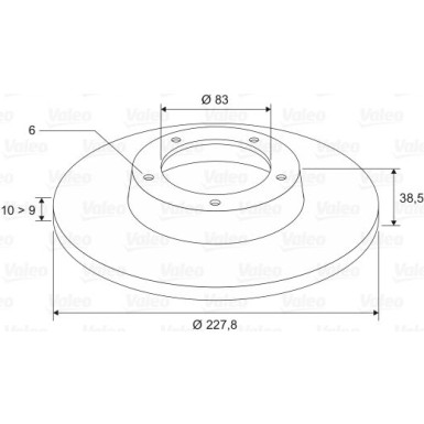 VALEO Bremsscheibe 186226