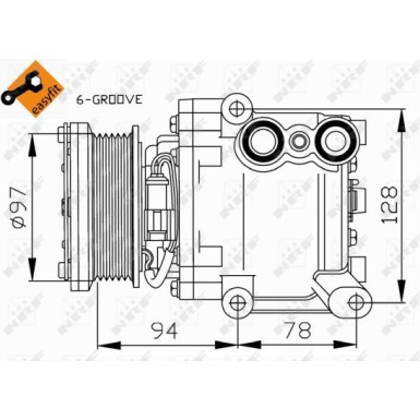 Kompressor, Klimaanlage EASY FIT 32724