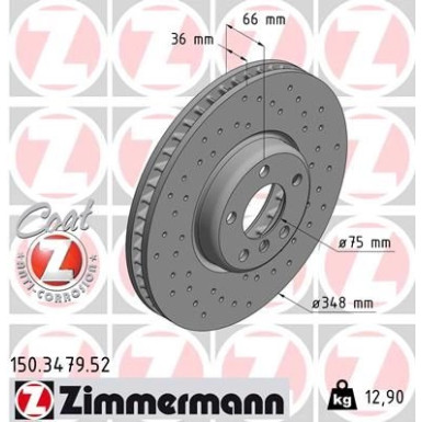 Bremsscheibe VA Sport BMW 5,6,7 08 SPORT Z 150.3479.52 Bremsscheibe VA Sport BMW 5,6,7 08 SPORT Z 150.3479.52