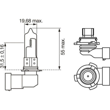 HB4 12V 51W PURE LIGHT BOSCH KFZ-GLUEHLAMPE Pure Light WS 1987302153