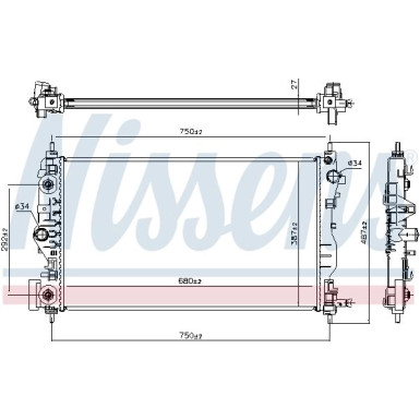 Wasserkühler PKW 61707 Wasserkühler PKW 61707