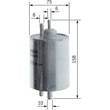 Kraftstofffilter MERCEDES,CHRYSLER,STEYR 0 450 915 003