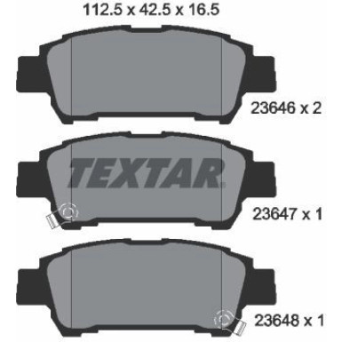Bremsbelagsatz Toyota T. Avensis Verso 01- 2.0D4D/Previa 00 2364601 Bremsbelagsatz Toyota T. Avensis Verso 01- 2.0D4D/Previa 00 2364601