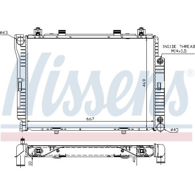 Wasserkühler PKW MERCEDES W140 62714A