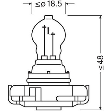 PSX24W OSRAM Faltschachtel 12V 24W PG20-7 ORIGINAL 2504