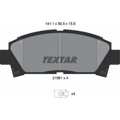 Bremsbelagsatz Toyota P. Avensis 97-/Carina E 94 2196102 Bremsbelagsatz Toyota P. Avensis 97-/Carina E 94 2196102