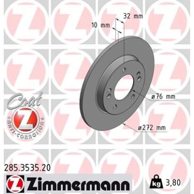 80 482 038 Bremsscheibe HA 285.3535.20 80 482 038 Bremsscheibe HA 285.3535.20
