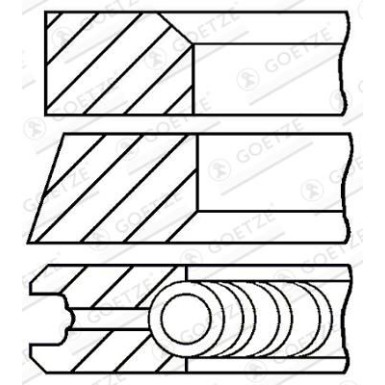 GOETZE ENGINE Kolbenring 08-422300-00