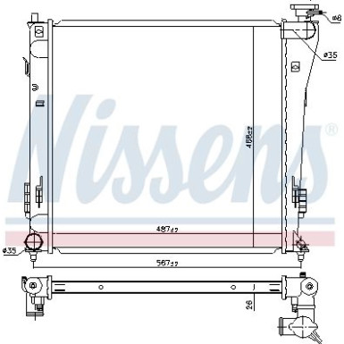 Wasserkühler PKW HYUNDAI i40 1.7CRDI 11 67551