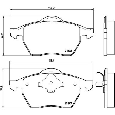 BREMBO Bremsklötze VA P 85 039