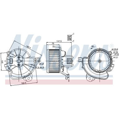 Innenraumgebläse Fiat Grande Punto 05 87086