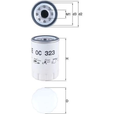 MAHLE Ölfilter OC 323 MAHLE Ölfilter OC 323