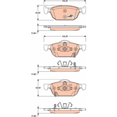 Bremsklötze VA HONDA Accord 08 COTEC GDB3476