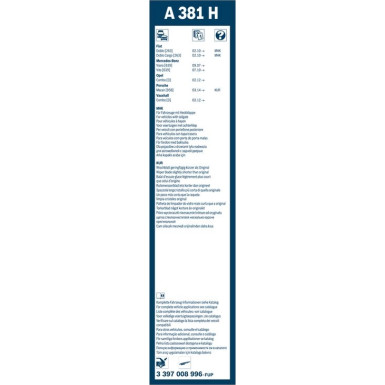 Bosch Scheibenwischer Aerotwin A381H 3397008996 Bosch Scheibenwischer Aerotwin A381H 3397008996