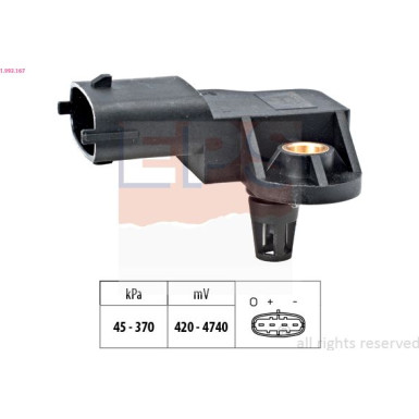Luftdrucksensor, Saugrohrdruck 1.993.167 Luftdrucksensor, Saugrohrdruck 1.993.167
