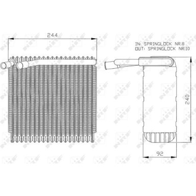 Verdampfer, Klimaanlage EASY FIT 36027