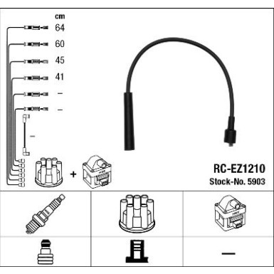 RC-EZ1210 NGK - Zündkabelsatz MAZDA Ž323 F VI 98-01 5903
