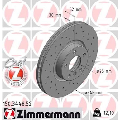 11 481 063 Sport Bremsscheibe VA Sport 150.3448.52 11 481 063 Sport Bremsscheibe VA Sport 150.3448.52