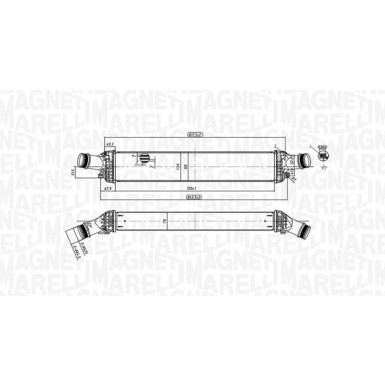 MAGNETI MARELLI Ladeluftkühler 351319204430 MAGNETI MARELLI Ladeluftkühler 351319204430