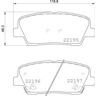 BREMBO Bremsklötze HA HYUNDAI Santa Fe 12 PRIME LINE P 30 105