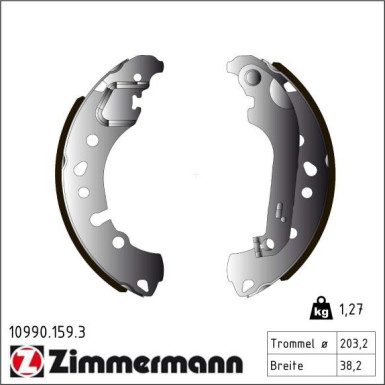 ZIMMERMANN Bremsbackensatz 10990.159.3 ZIMMERMANN Bremsbackensatz 10990.159.3