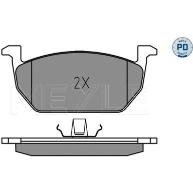 Bremsbelagsatz Vw P. Golf 1.2-2.5 12 MEYLE-PD: Advanced performance and design 025 220 3517/PD