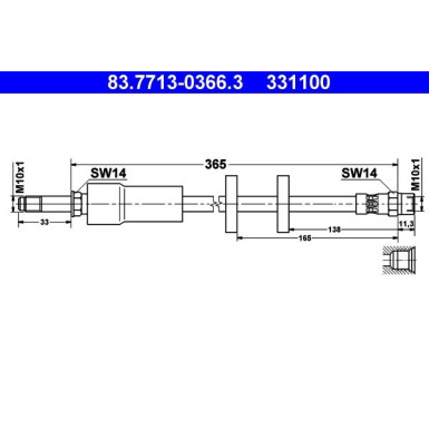 ATE Bremsschlauch 83.7713-0366.3