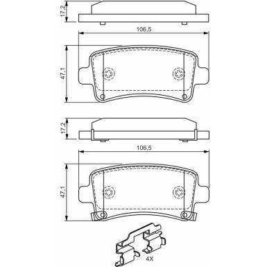 Bremsklötze OPEL Insignia A SAAB 08-17 0 986 494 668 Bremsklötze OPEL Insignia A SAAB 08-17 0 986 494 668